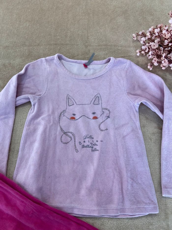 Pyjama velours fille 5 ans - photo numéro 2