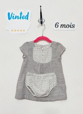 Robe + bloomer Obaïbi bébé fille taille 6 mois
