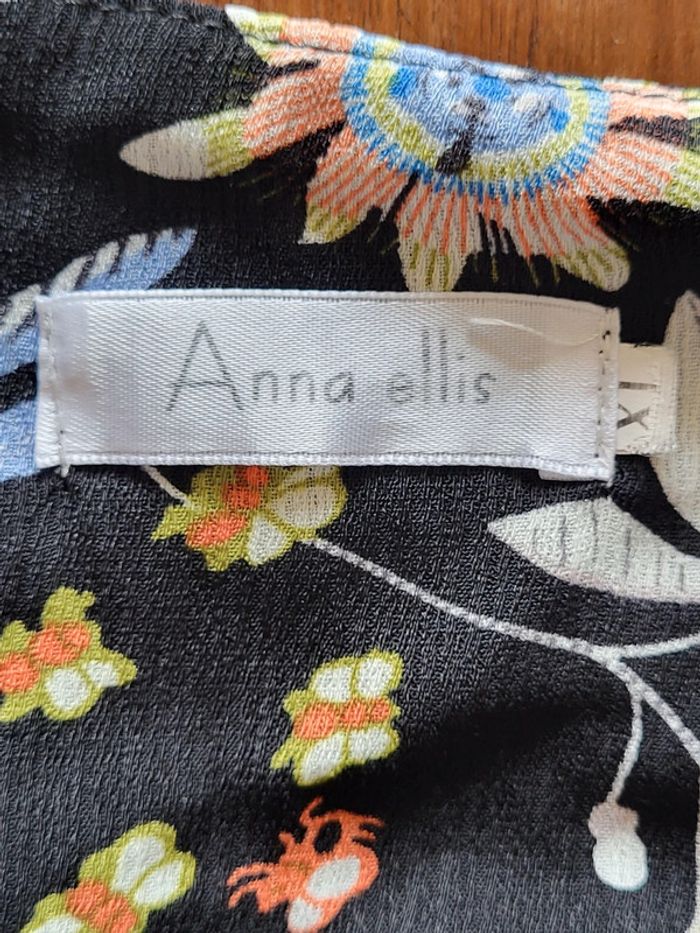 Robe fleurie noire sans manches Anna Ellis Taille XL ou 42 - photo numéro 8