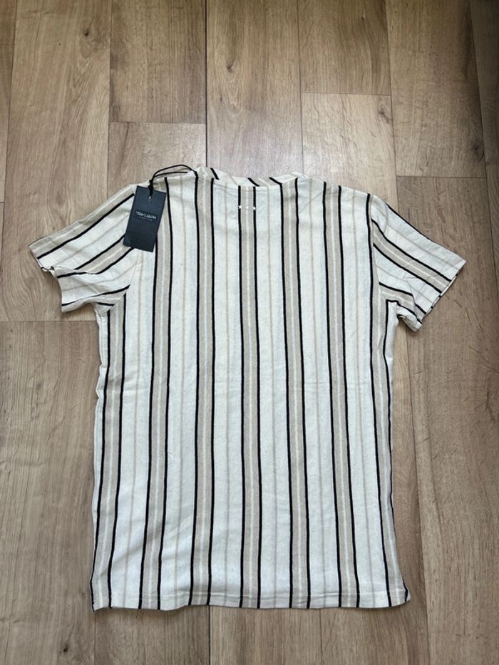 T-shirt Teddy Smith High Life blanc cassé lin cotton S - photo numéro 3