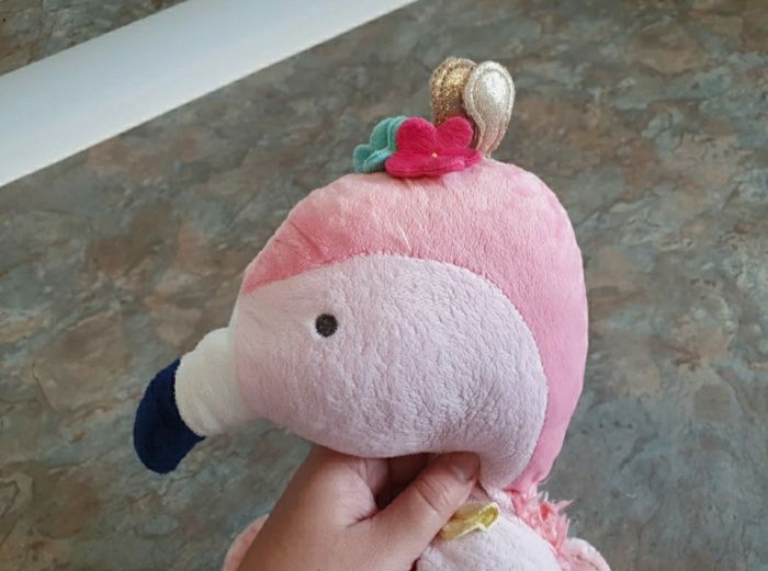 Peluche Flamant rose Tropicool  60cm Doudou et compagnie - photo numéro 4