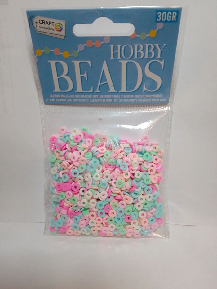 Perles de loisirs multicolores + fil