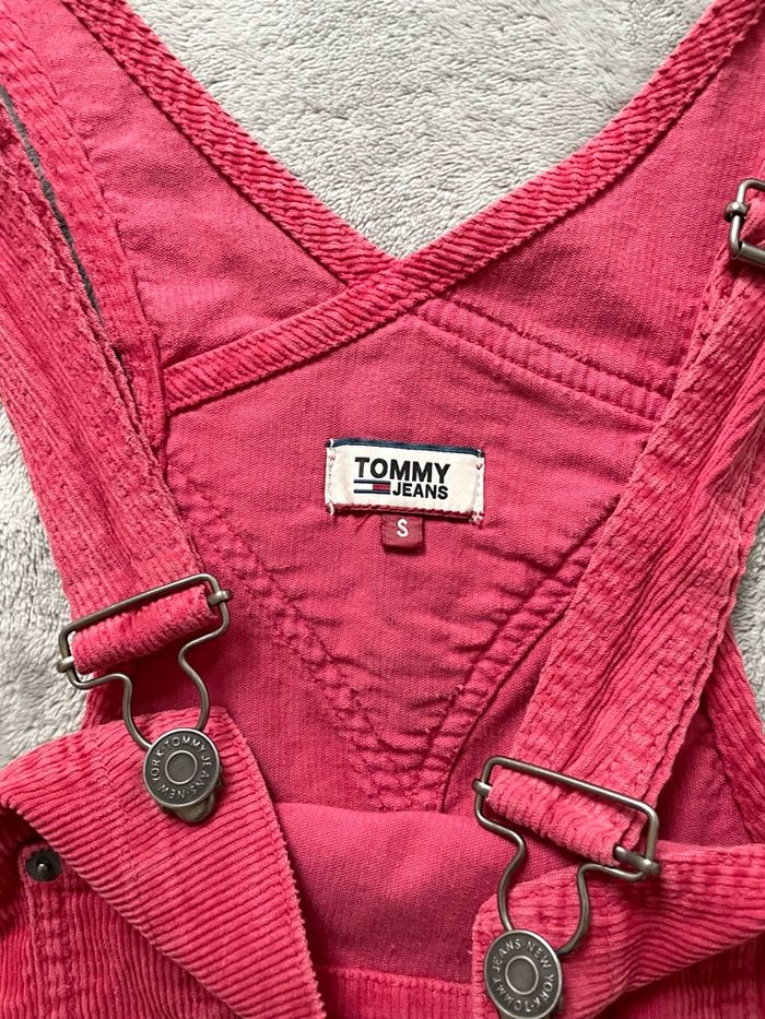 Robe Salopette Robe Tommy Jeans Rouge - Velours Côtelé - Taille S - photo numéro 3