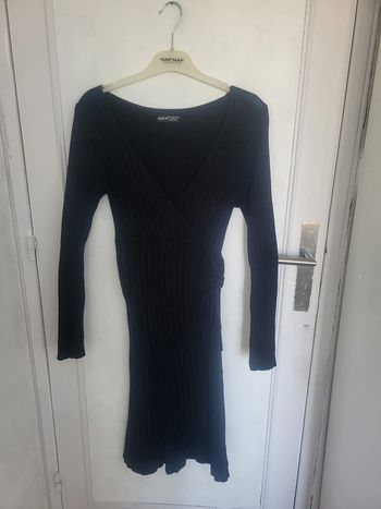 Robe pull cache-cœur noire Taille L