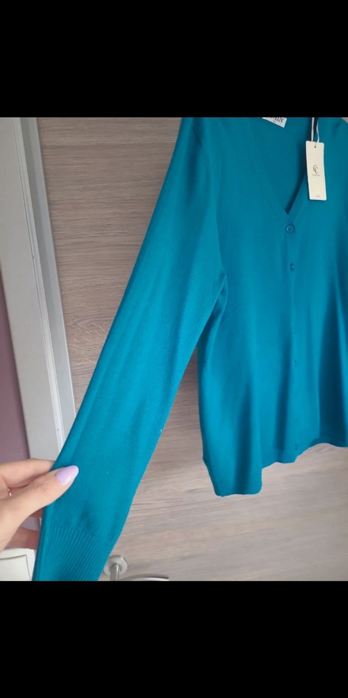 Gilets bleu ciel et turquoise Taille : 44 Prix : 10 € pièce - photo numéro 2