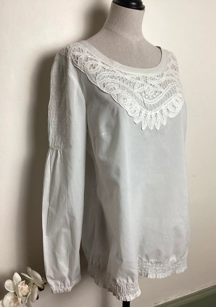 Blouse blanche brodée Esprit 42 - photo numéro 7