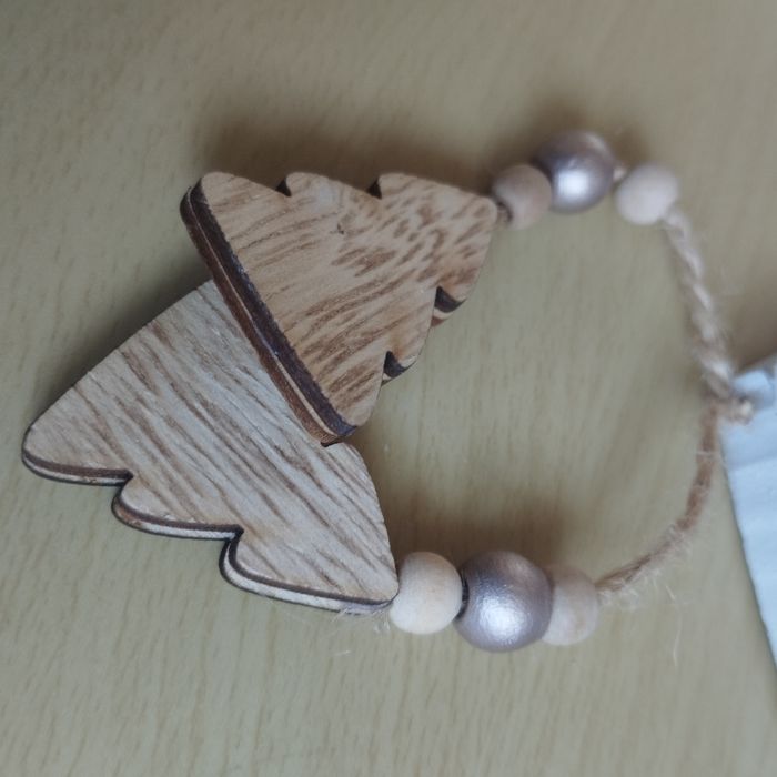 Guirlande de décoration en bois et ficelle Neuf - photo numéro 5