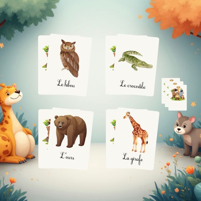 Jeu memory animaux