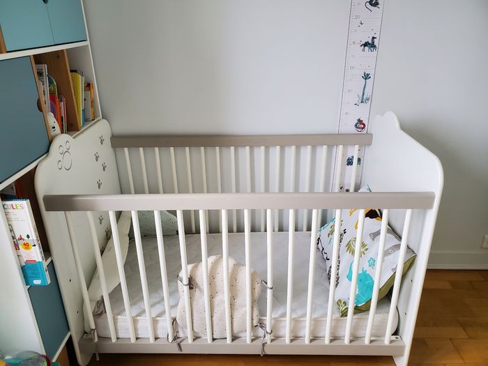 Lit bébé bois blanc - photo numéro 3