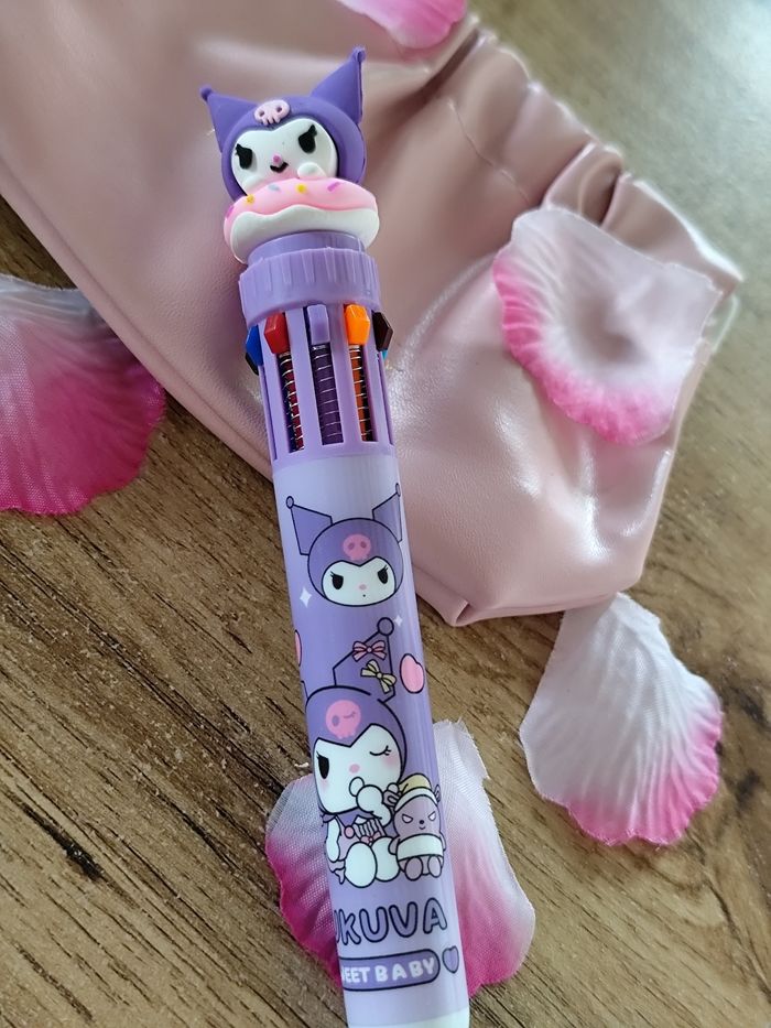 crayon 10 couleurs sanrio kawaii kuromi violet
