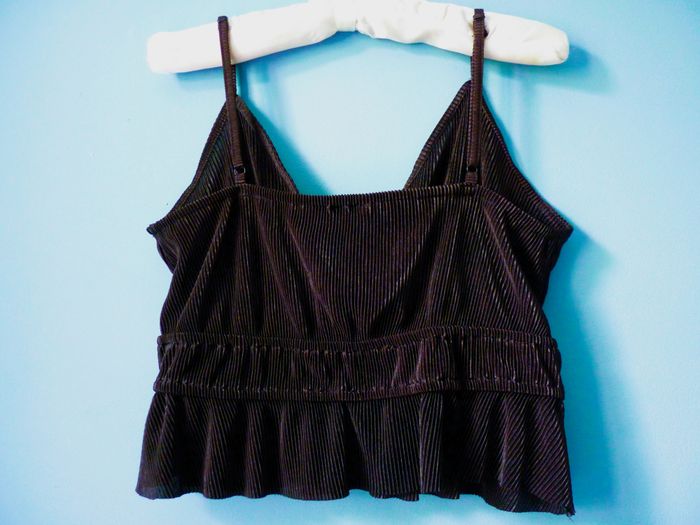 Debardeur Femme M 38 jennyfer noir effet cache coeur noeud TBE - photo numéro 3