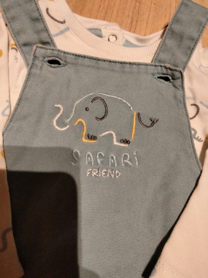 Ensemble salopette tee shirt ML orchestra 6mois - photo numéro 3