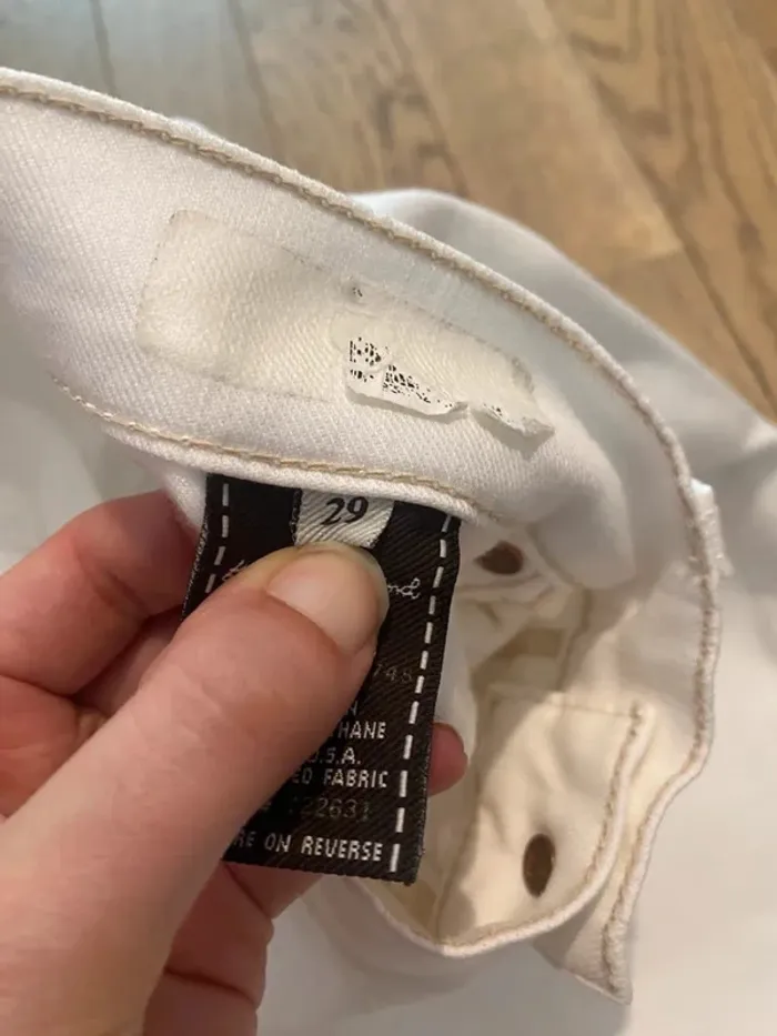 Jean bootcut blanc 7 for all Mankind taille 29 - photo numéro 5