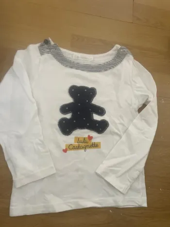 T-shirt manches longues, 3  ans, fille, Lulu castagnette