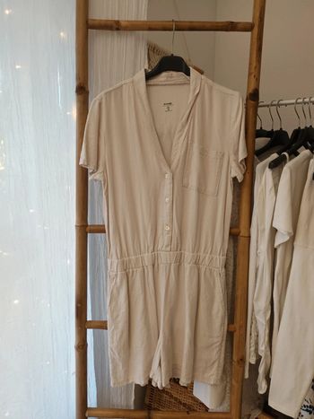Jolie combishort en Lin beige taille 36