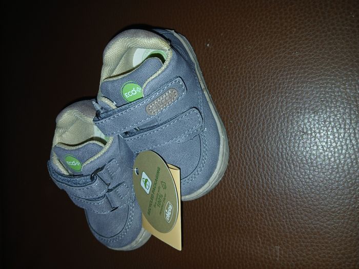 chaussures garcon grise a scratch chicco ecologique+ pointure 18 - photo numéro 3
