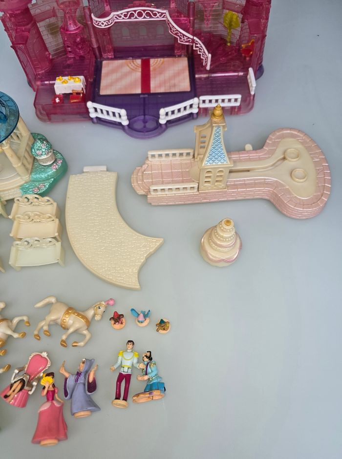Polly pocket chateau de cendrillon lumineux 1995 blue bird vintage - photo numéro 4