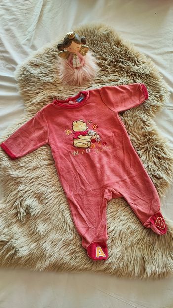 Pyjama velours orange Winnie 3 mois