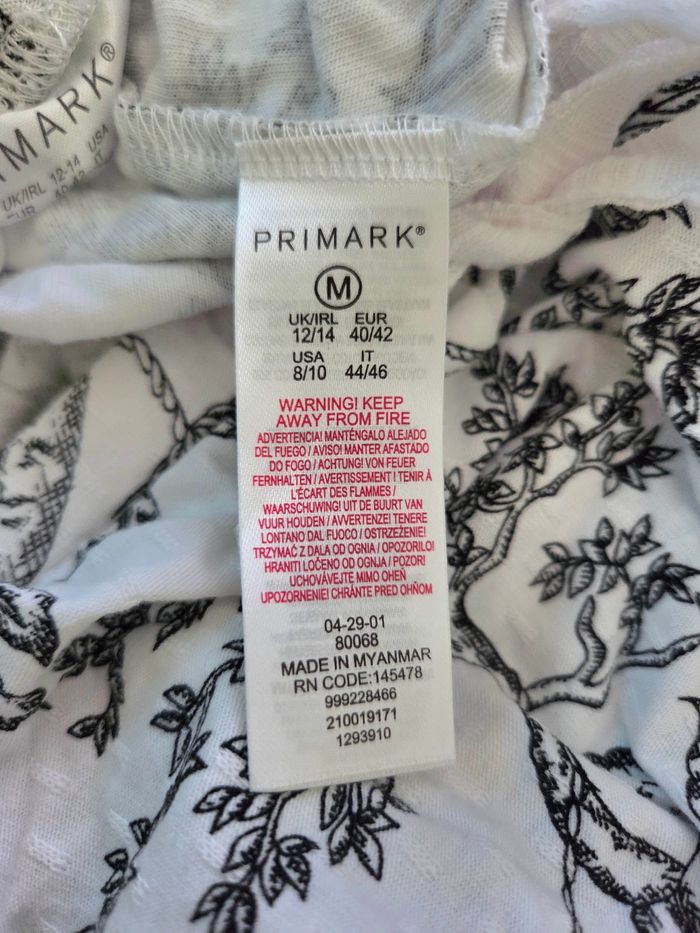 Pantalon taille M ( 38 ) fluide Primark, motif palmiers, neuf avec étiquette - photo numéro 5