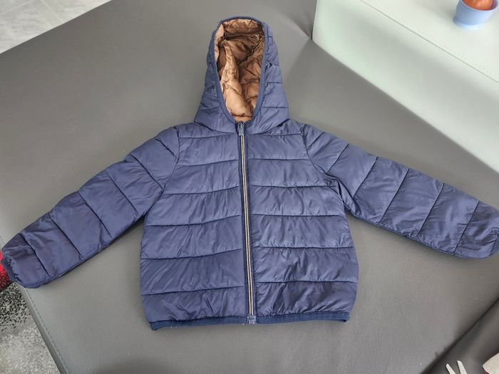 Doudoune légère garçon capuche okaidi garçon 3 ans marine marron - photo numéro 5