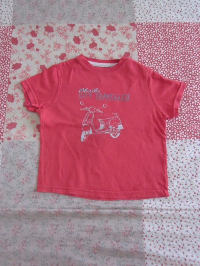 T-Shirt manches courtes rouge 18 mois