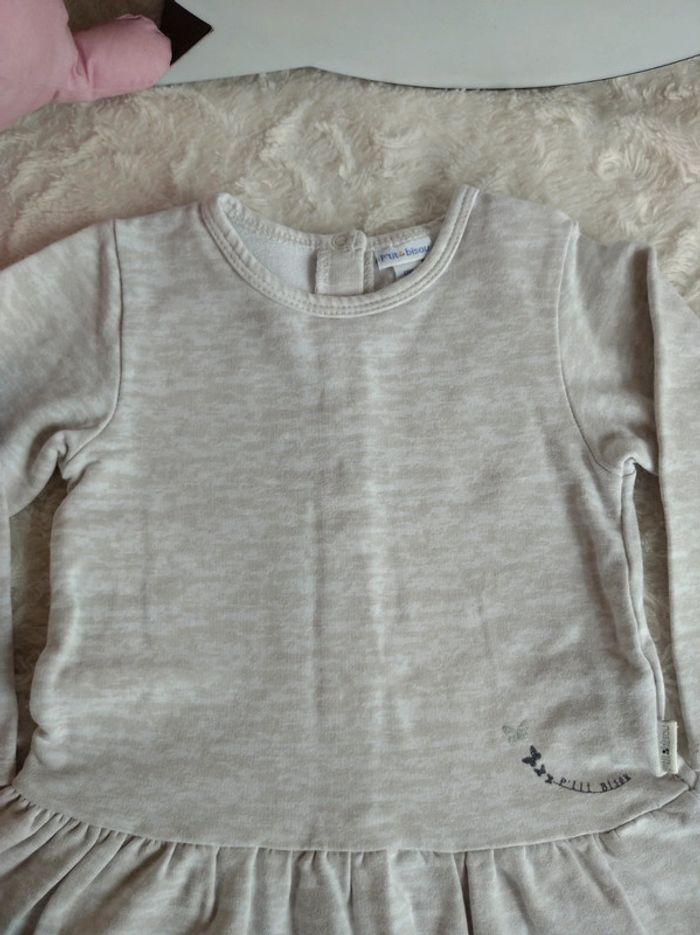 Robe manches longues Fille 12 mois Papillon P'tit bisou - photo numéro 4