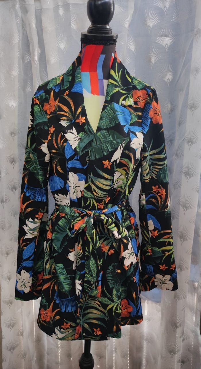 Kimono imprimée végétaux taille M - photo numéro 2