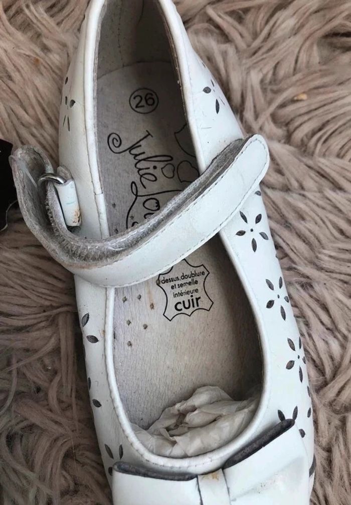 Chaussures Babies blanches cuir - photo numéro 5