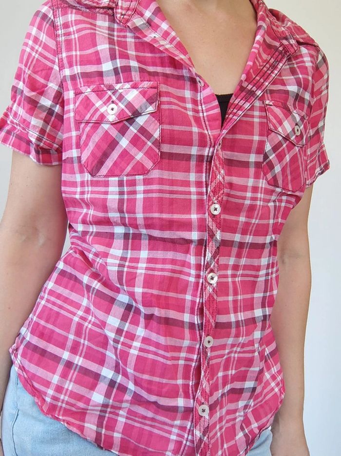 Kiabi Chemise à carreaux rose – Taille 40 – Très bon état - photo numéro 10