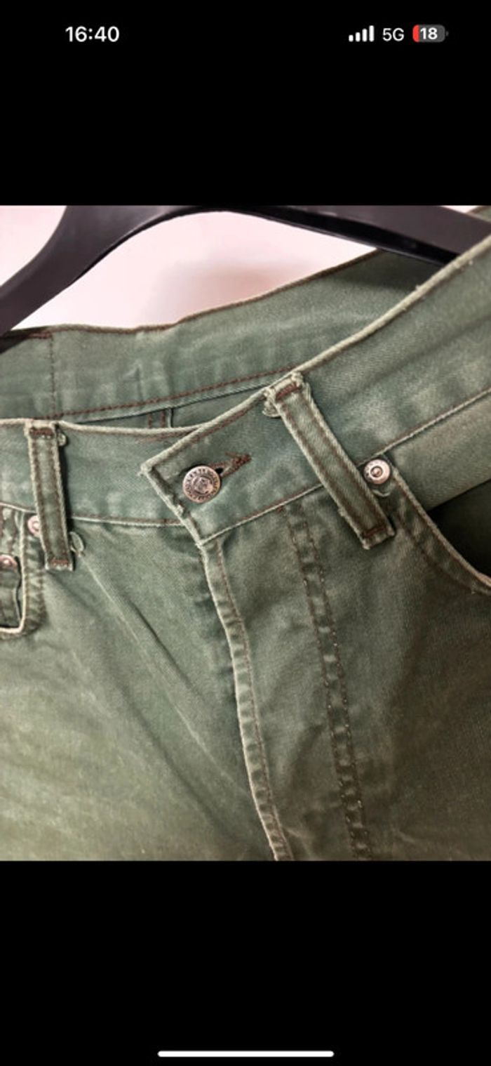 Jean Faconnable Vintage Vert - Taille 29 - Coupe Droite - photo numéro 7