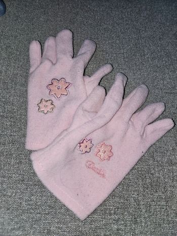 Gants fille polaire rose clair Barbie 4/6ans
