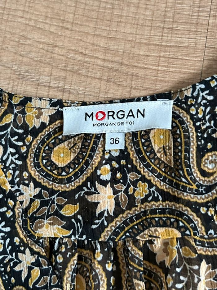 Blouse noire et jaune Morgan taille 36 jamais portée - photo numéro 14