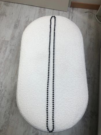 Collier plastique noir femme