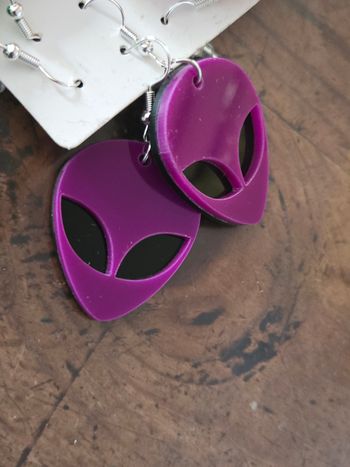 Boucles d'oreilles UFO martiens Roswell