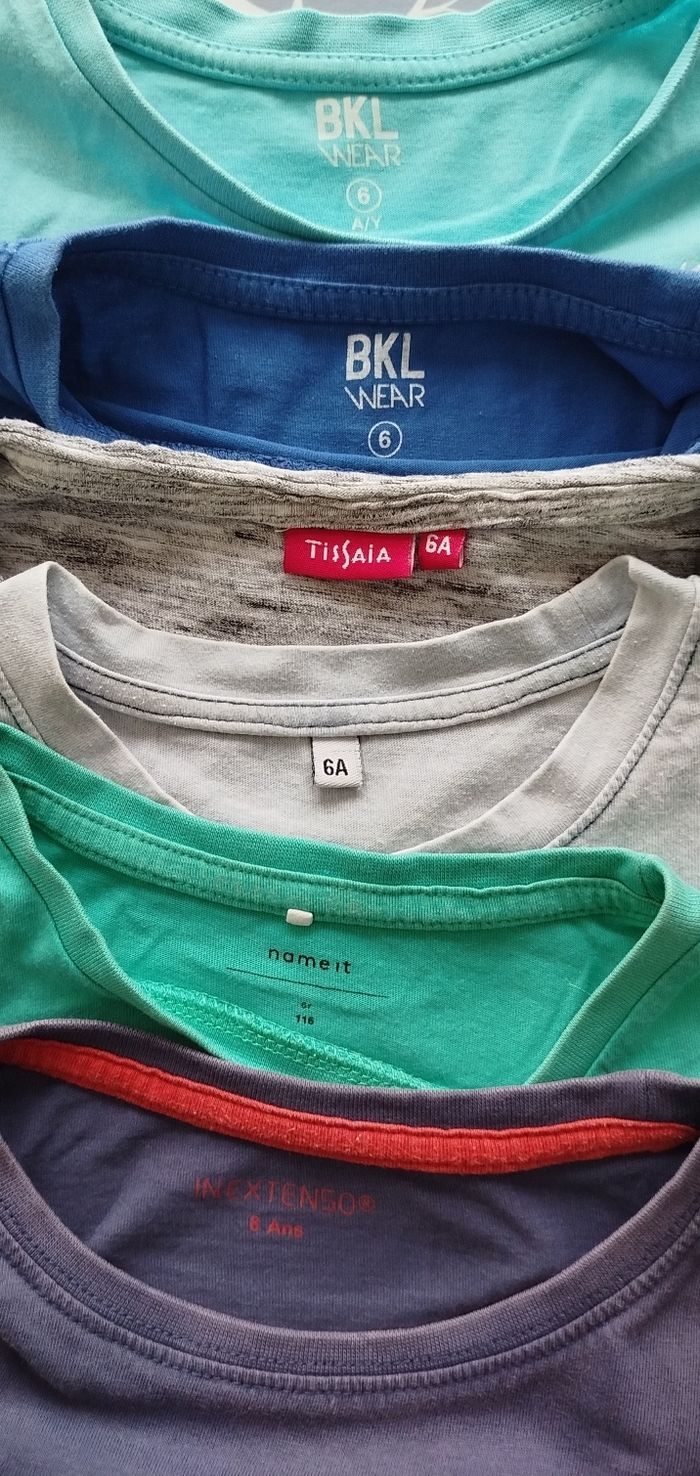 Lot 6 tee shirt garçon manches courtes - photo numéro 3