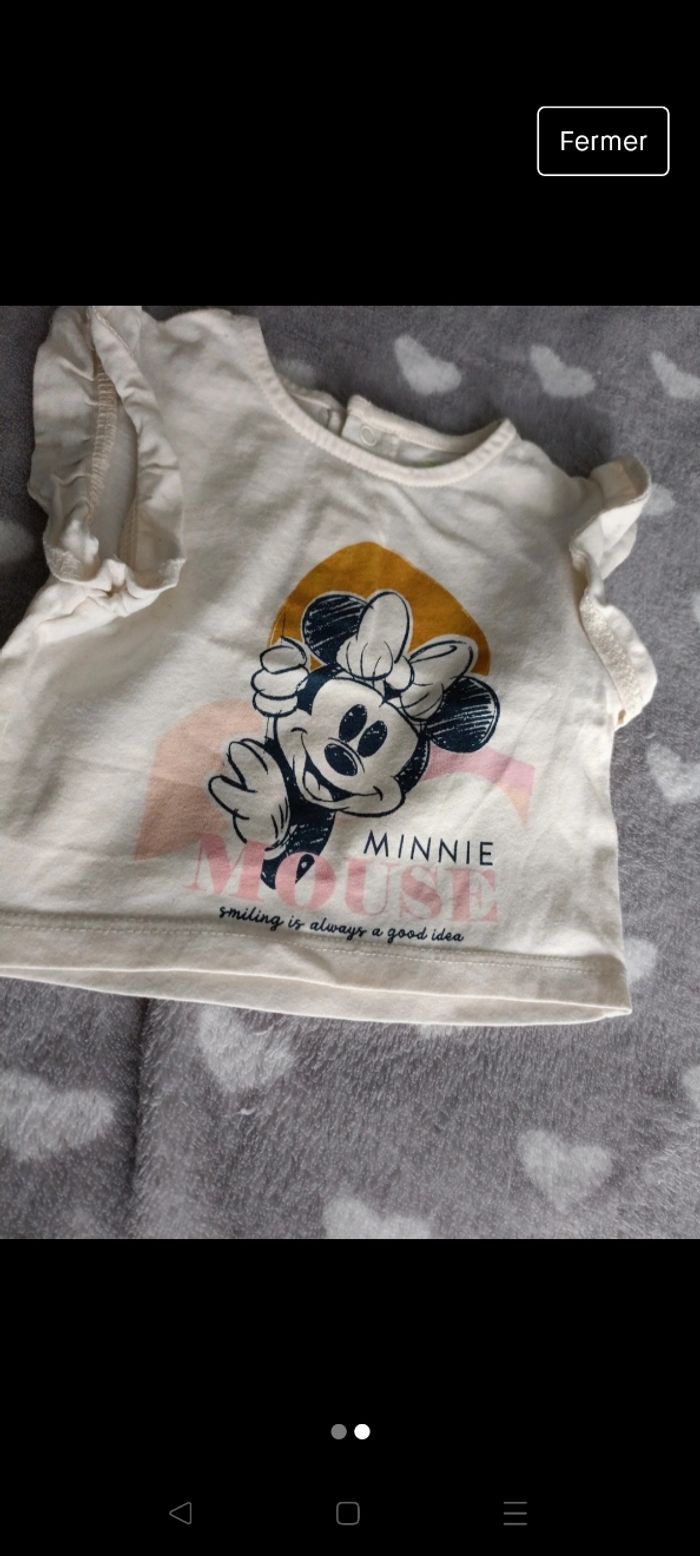 T-shirt minnie 1mois - photo numéro 2