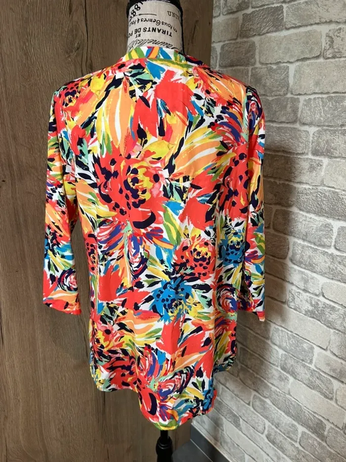 Blouse casual multicolore taille 40 - photo numéro 3