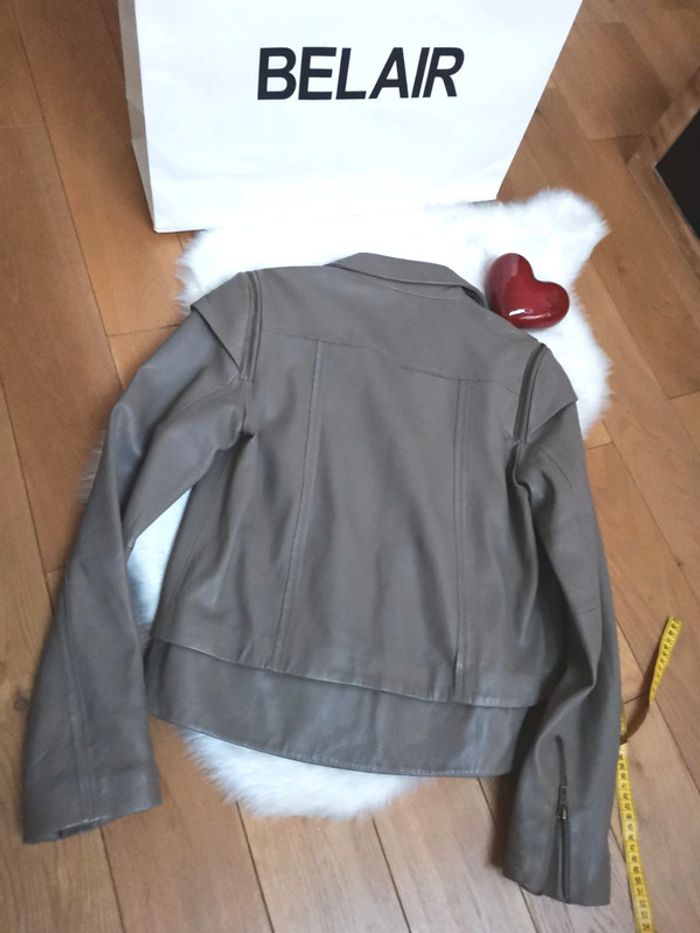 Magnifique veste en cuir Taupe Gris | Bel Air neuf avec étiquette 😍 - photo numéro 6