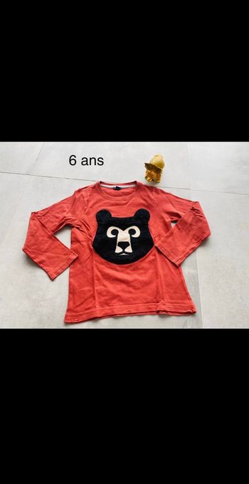 Tee shirt manches longues 6 ans ours