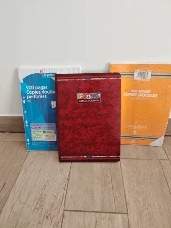 Lot copies doubles et cahier