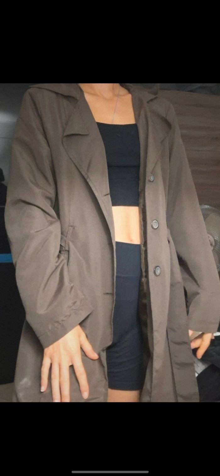 Manteau trench coat marron