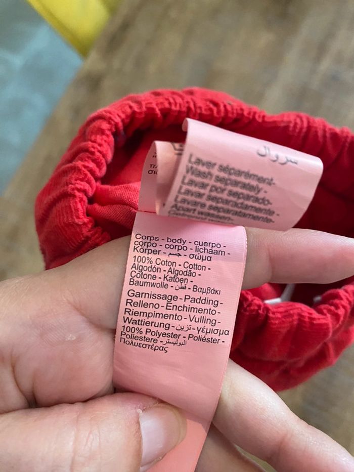 Pantalon rouge en velours taille 1 mois Orchestra - photo numéro 3