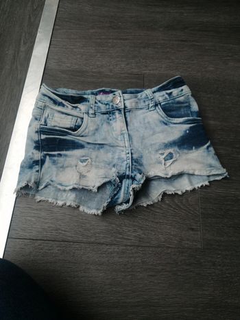 Short en jean effet usé 12A