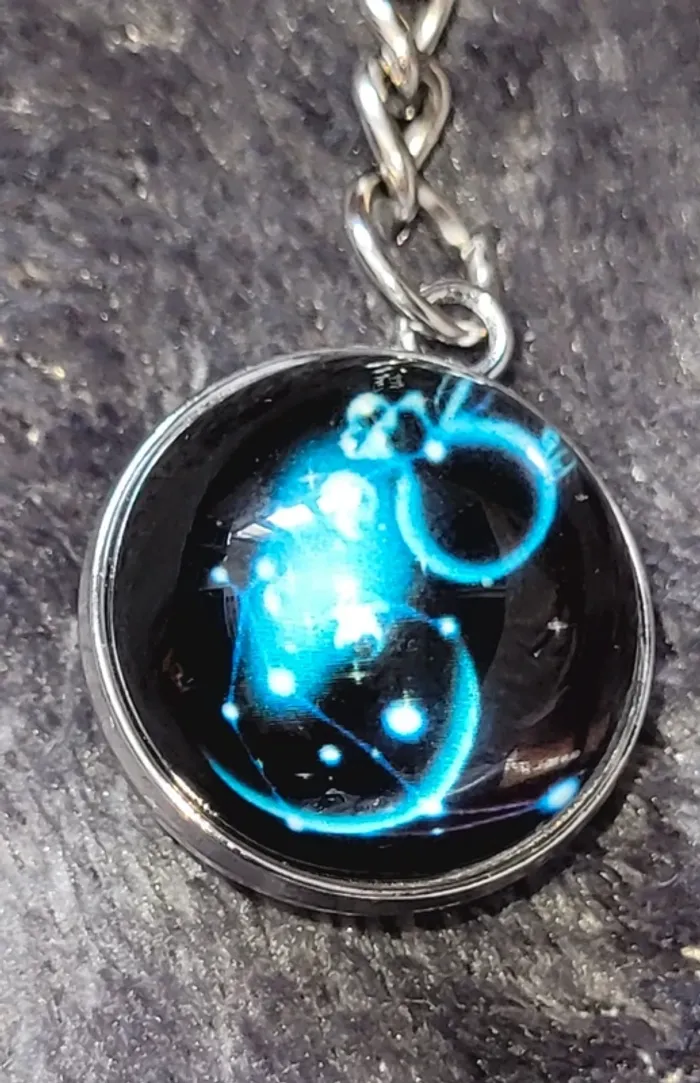 Porte-clés signe astrologique verseau - photo numéro 2