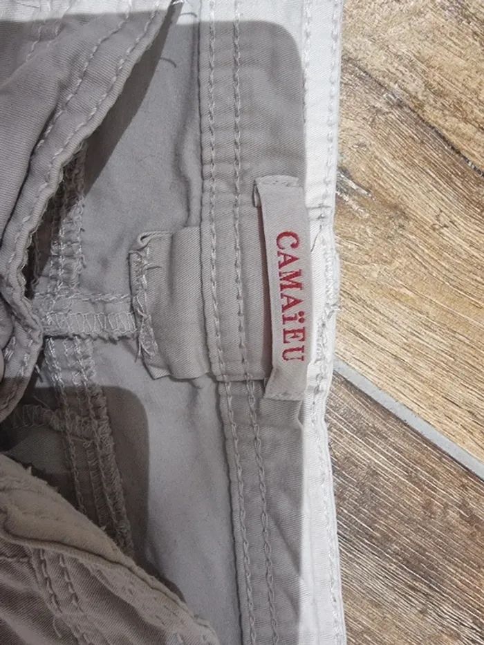 Pantacourt crème beige 38 camaïeu - photo numéro 2