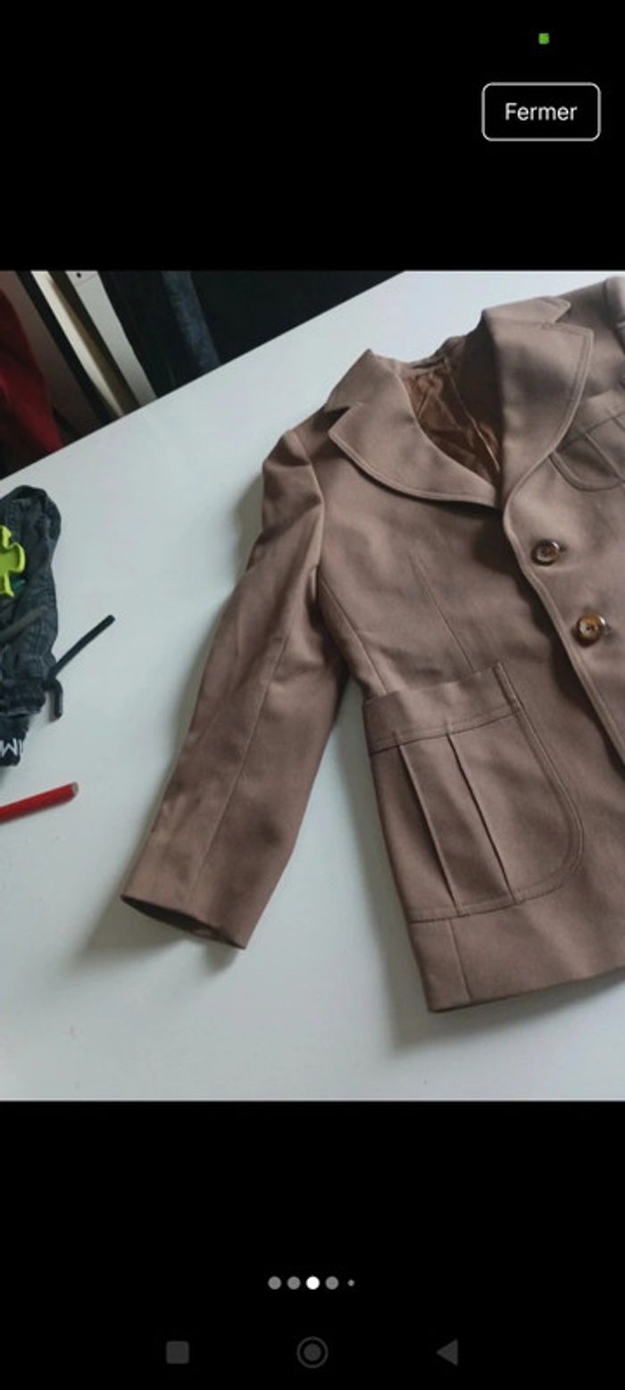 Veste blazer femme Chanteclair made in france taille S rétro vintage ancien - photo numéro 3