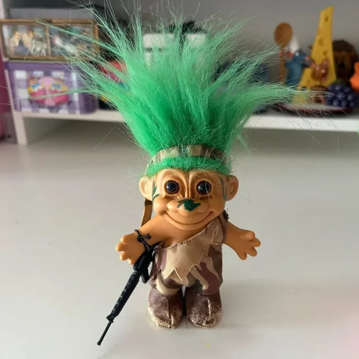 Figurine troll vintage militaire camouflage - photo numéro 2