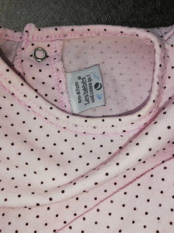 Tee-shirt manches longues rose 6 mois les bébés sont comme ça
