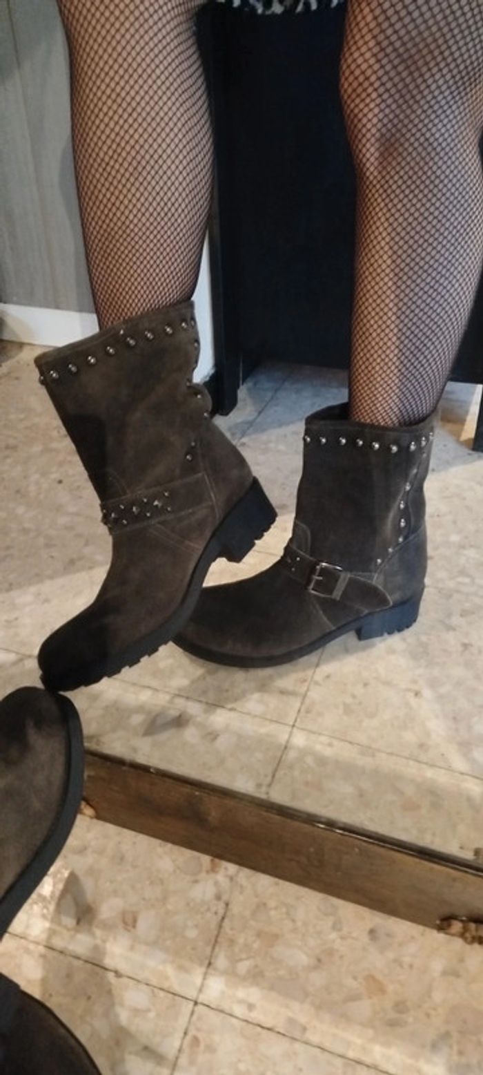 Bottines motardes à clous - photo numéro 3