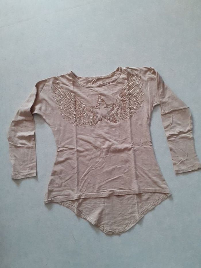 Maillot beige, avec strass